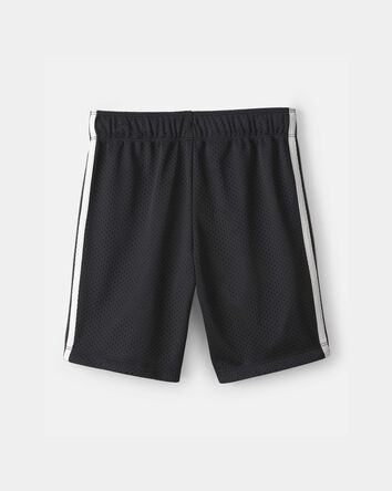 Gar&ccedil;ons - Short de sport en maille, &agrave; rayures - Noir, 