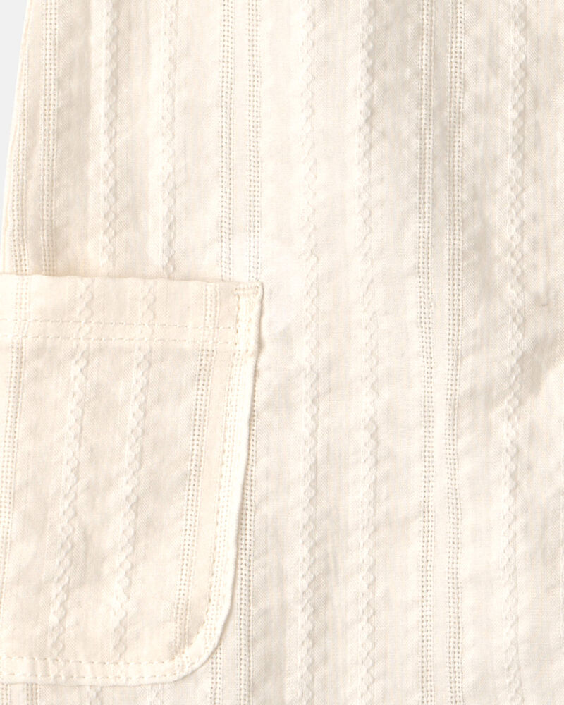 Baby Solid Romper - Ivory, image 2 of 3 slides