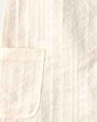Baby Solid Romper - Ivory, image 2 of 3 slides