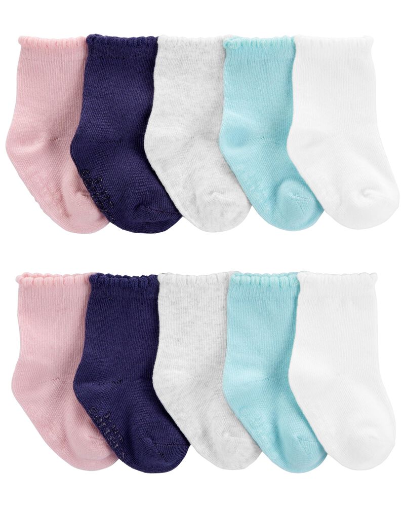 Enfant en bas âge 10 paires de chaussettes mi-mollet, image 1 sur 2 diapositives