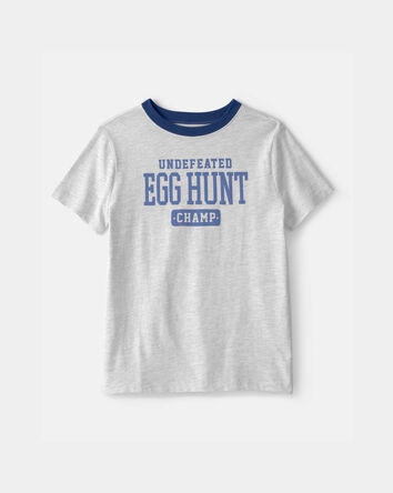 Kids Easter Egg Hunt Graphic Tee - Grey, 
