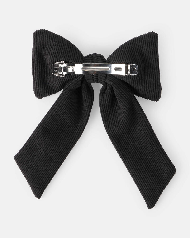 Girls Bow Hair Clip - Black, image 2 of 2 slides