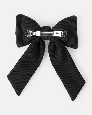 Girls Bow Hair Clip - Black, 