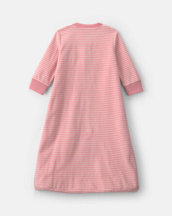 B&eacute;b&eacute; fille - Couverture &agrave; porter ample en molleton &agrave; rayures - Rose, 