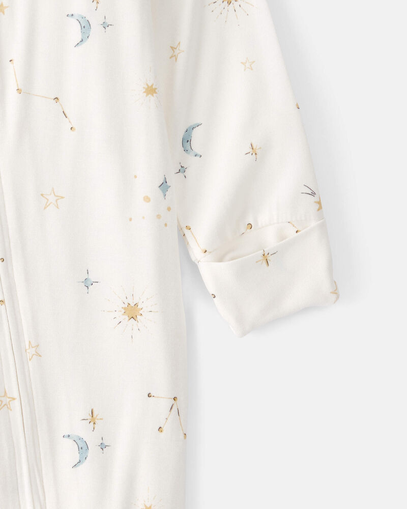 Baby Constellation 2-Way Zip PurelySoft Sleeper - Cream, image 5 of 7 slides