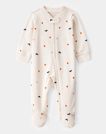 Baby Halloween 2-Way Zip Cotton Sleeper, 
