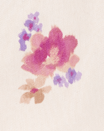 Jeune Jupe en sergé à fleurs, 