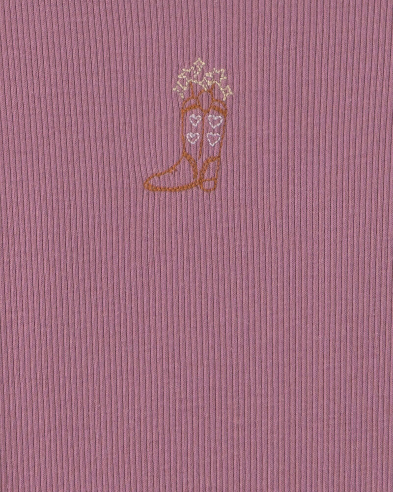 Toute-petite fille - Haut manches longues - Mauve, image 2 sur 2 diapositives