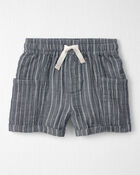 Toddler Boy 2-Piece Organic Cotton Gauze Short Set in Cream, image 2 of 7 slides