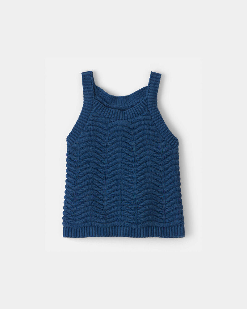 B&eacute;b&eacute; fille - D&eacute;bardeur en tricot - Bleu marine, image 1 sur 2 diapositives