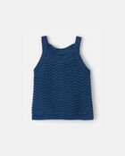 B&eacute;b&eacute; fille - D&eacute;bardeur en tricot - Bleu marine, image 1 sur 2 diapositives