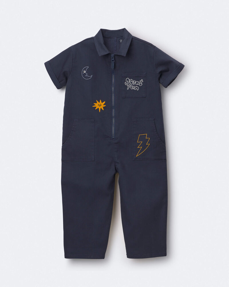 Toddler 'Great Fun' Day Out&trade; Jumpsuit - Navy, image 1 of 2 slides