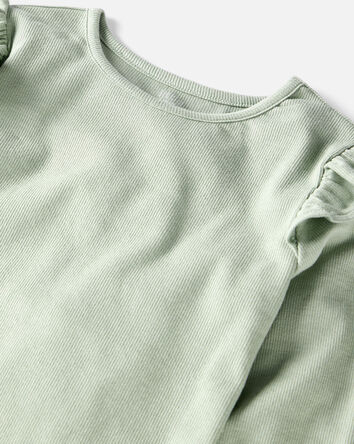 Girls 3-Pack Organic Cotton Flutter Long Sleeve Tees
, 