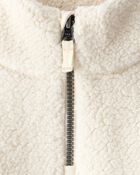 Baby Girl DayDream Fleece Quarter-Zip Pullover Sweatshirt - White, image 2 of 3 slides