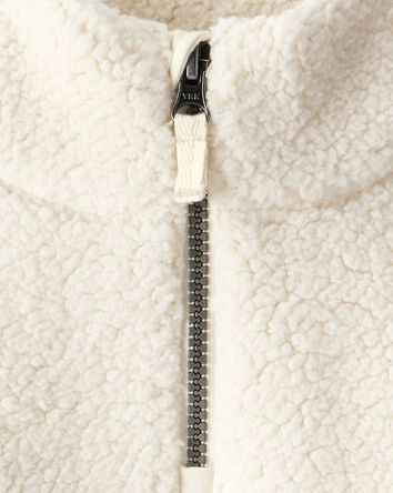 Baby Girl DayDream Fleece Quarter-Zip Pullover Sweatshirt - White, 