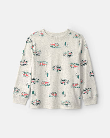 Gar&ccedil;ons - T-shirt manches longues &agrave; motif v&eacute;hicule hors route - Gris, 