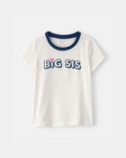 Toddler Girl 'Big Sis' Graphic Tee - Ivory, image 1 of 4 slides