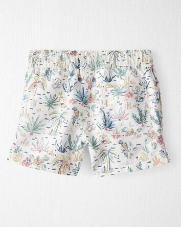Toddler Recycled Tropical-Print Swim Trunks, 