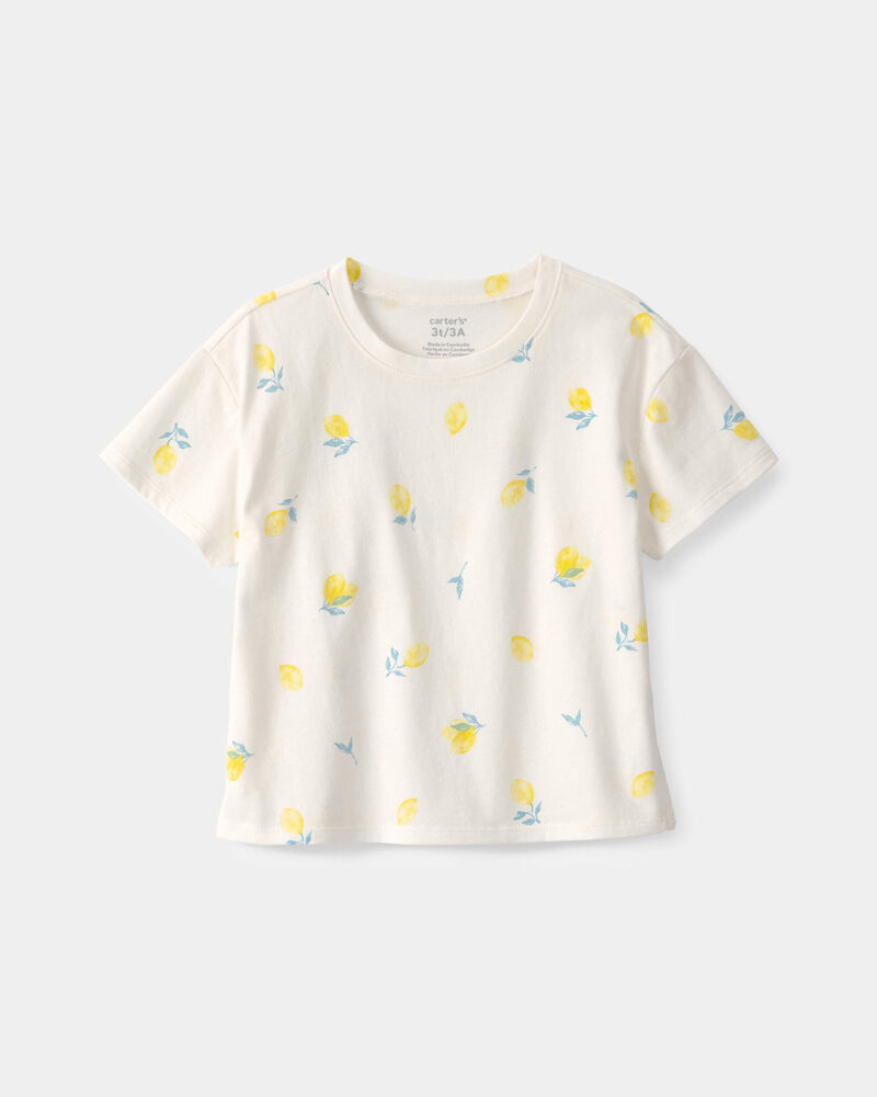Toddler Girl Lemon Top - Cream, image 1 of 3 slides