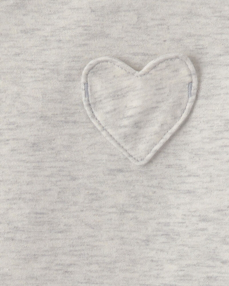 Toute-petite fille - T-shirt manches longues &agrave; imprim&eacute; c&oelig;urs - Gris, image 2 sur 2 diapositives