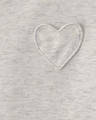 Toute-petite fille - T-shirt manches longues &agrave; imprim&eacute; c&oelig;urs - Gris, image 2 sur 2 diapositives