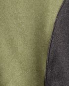 Baby Boy Colourblock French Terry Long-Sleeve Pullover Sweatshirt - Green, image 2 of 3 slides