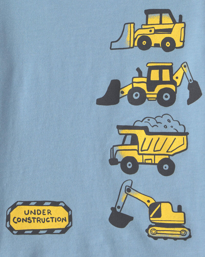 Toddler Boy Construction Graphic Tee - Blue, image 2 of 3 slides