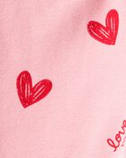 Baby Girl Heart Pull-On Stretch Leggings - Pink, image 3 of 4 slides