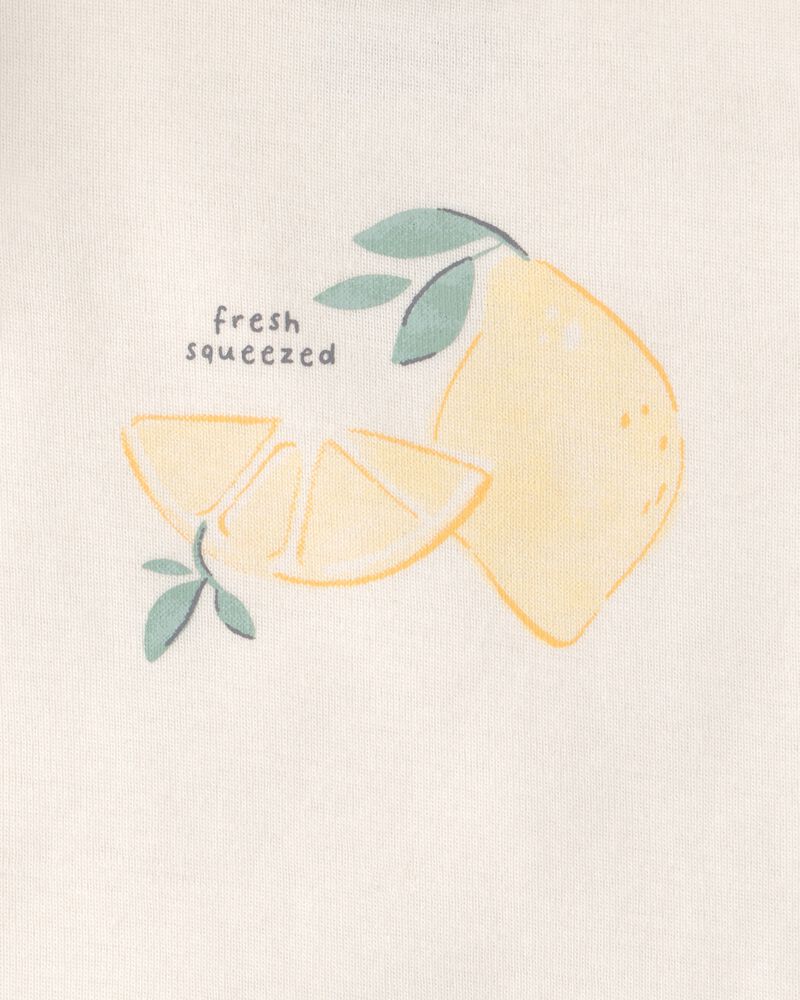 Baby Girl 3-Piece Lemon Bodysuits & Pant Set - Yellow/White, image 5 of 6 slides