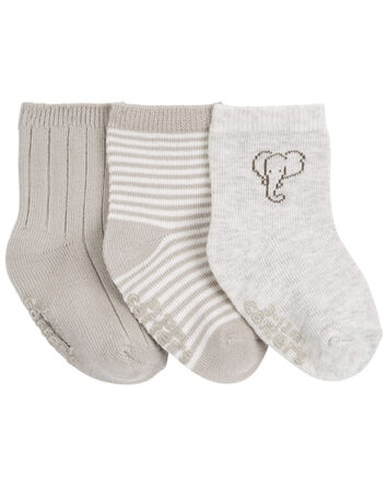 Baby 3-Pack Elephant Booties, 