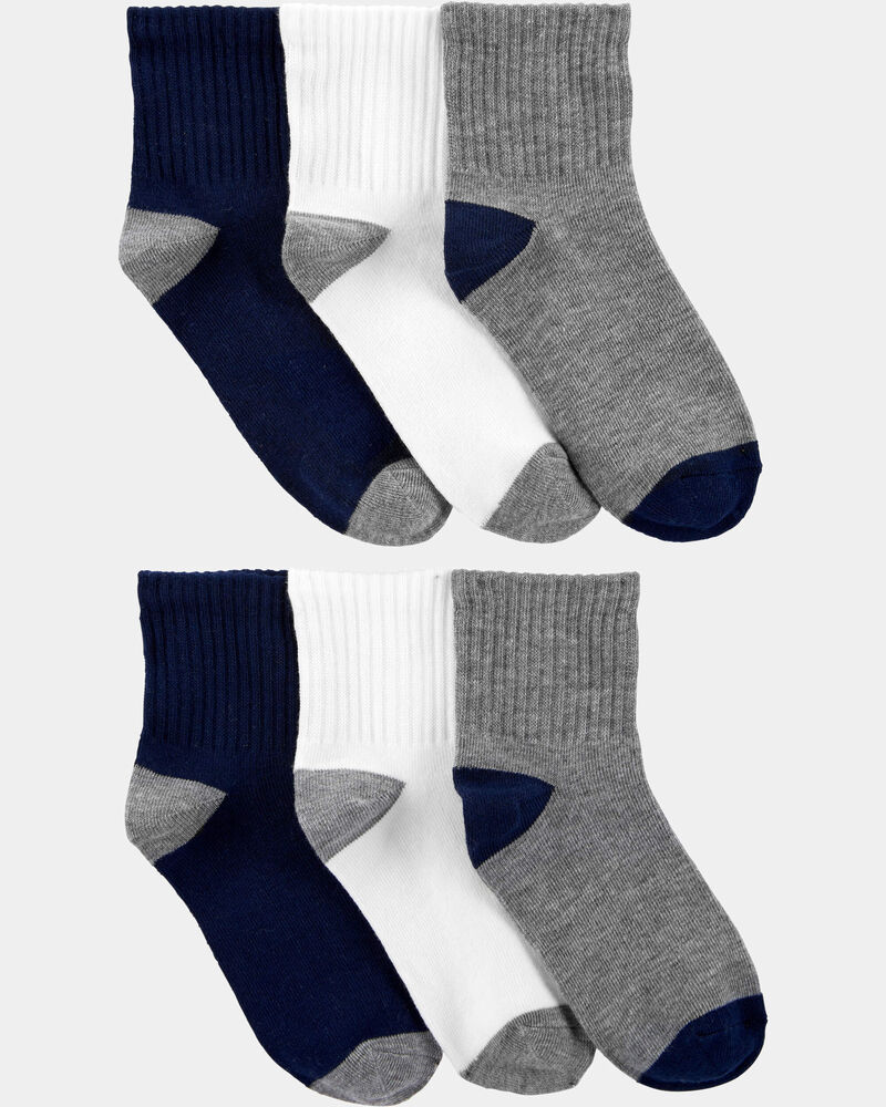 Boys 6-Pack Crew Socks, image 1 of 2 slides