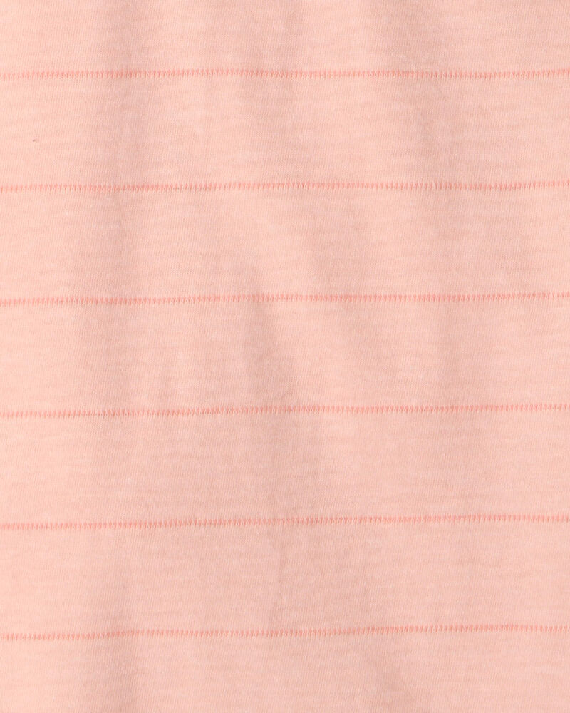 Boys Striped Henley T-Shirt - Orange, image 2 of 3 slides