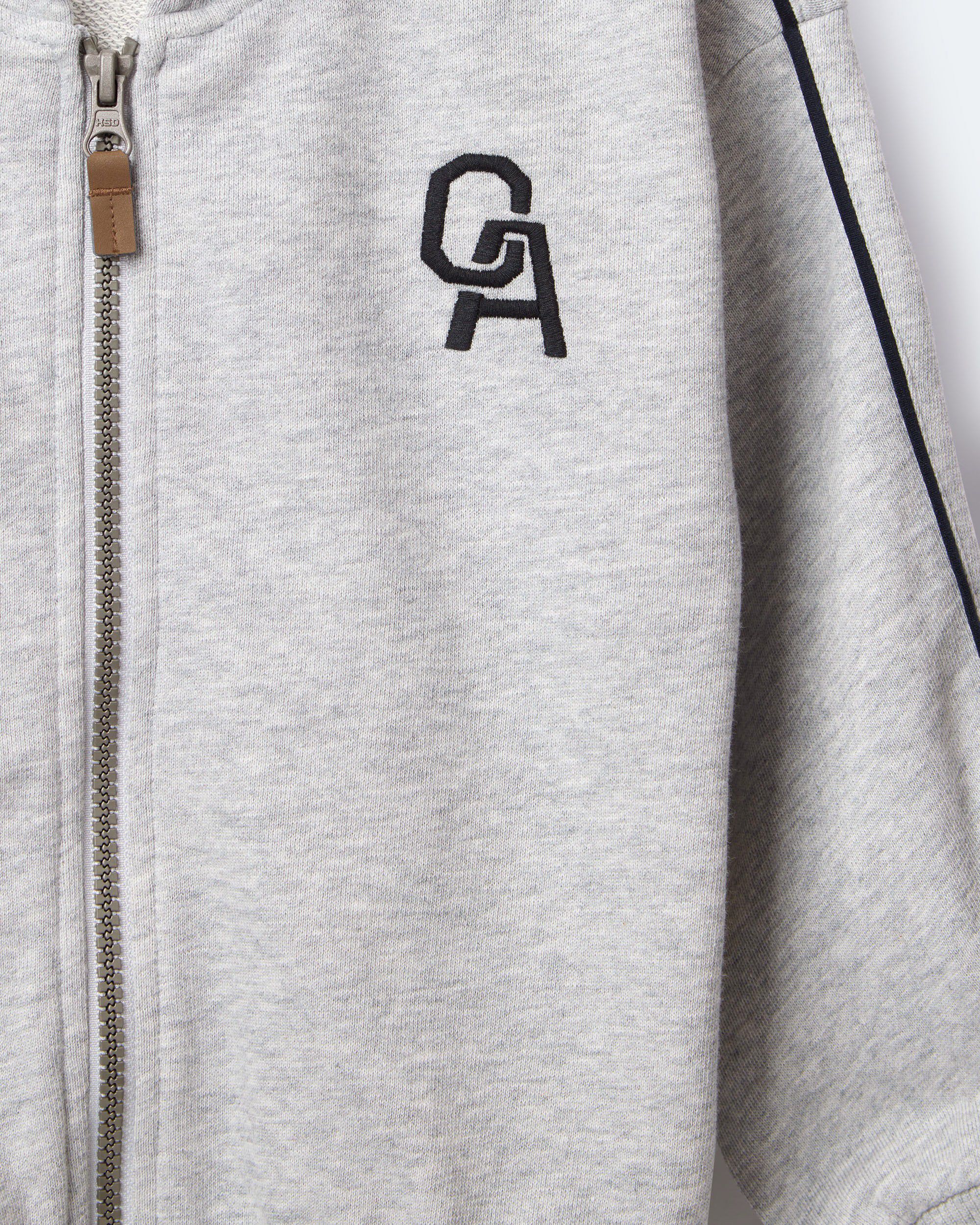 Toddler Boy Zip-Up Hoodie - Heather Grey | Carter's Oshkosh