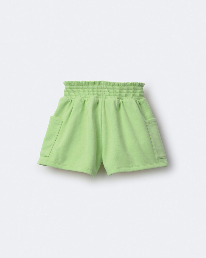 Toddler Girl Swing Short with Pockets - Lime Green, image 5 of 6 slides