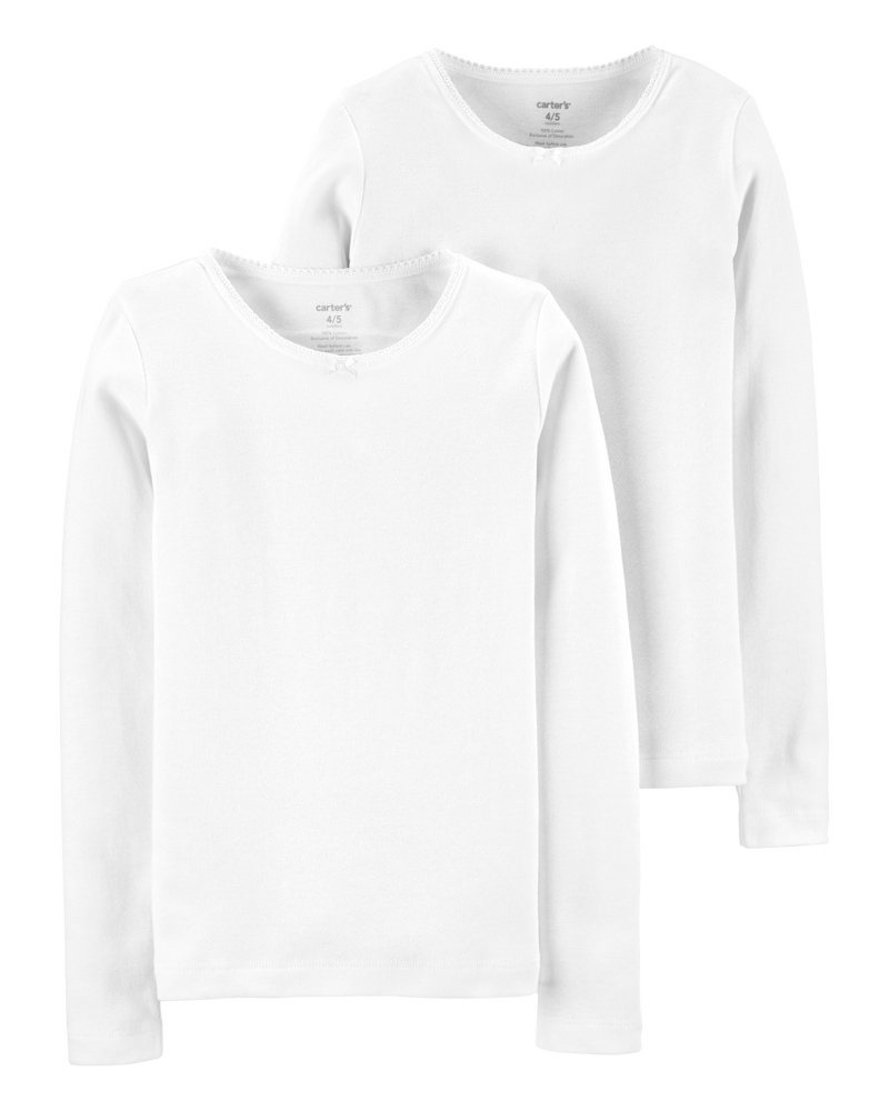 2-Pack Cotton Undershirts, image 1 of 2 slides