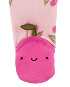 Baby 1-Piece Cherry Fleece Footie Pyjamas, image 2 of 5 slides