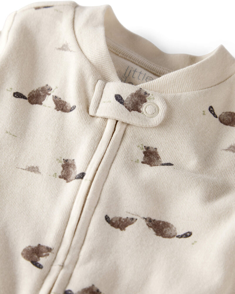 Baby Organic Cotton Sleep & Play Pyjamas in Beavers' Creek Print, image 2 of 4 slides