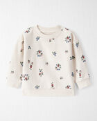 Baby Organic Cotton French Terry Sweatshirt in Berry Blossom Print, image 1 of 5 slides