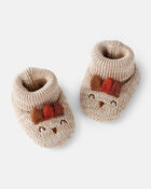 Baby Thanksgiving Turkey Crochet Booties - Beige, image 1 of 2 slides