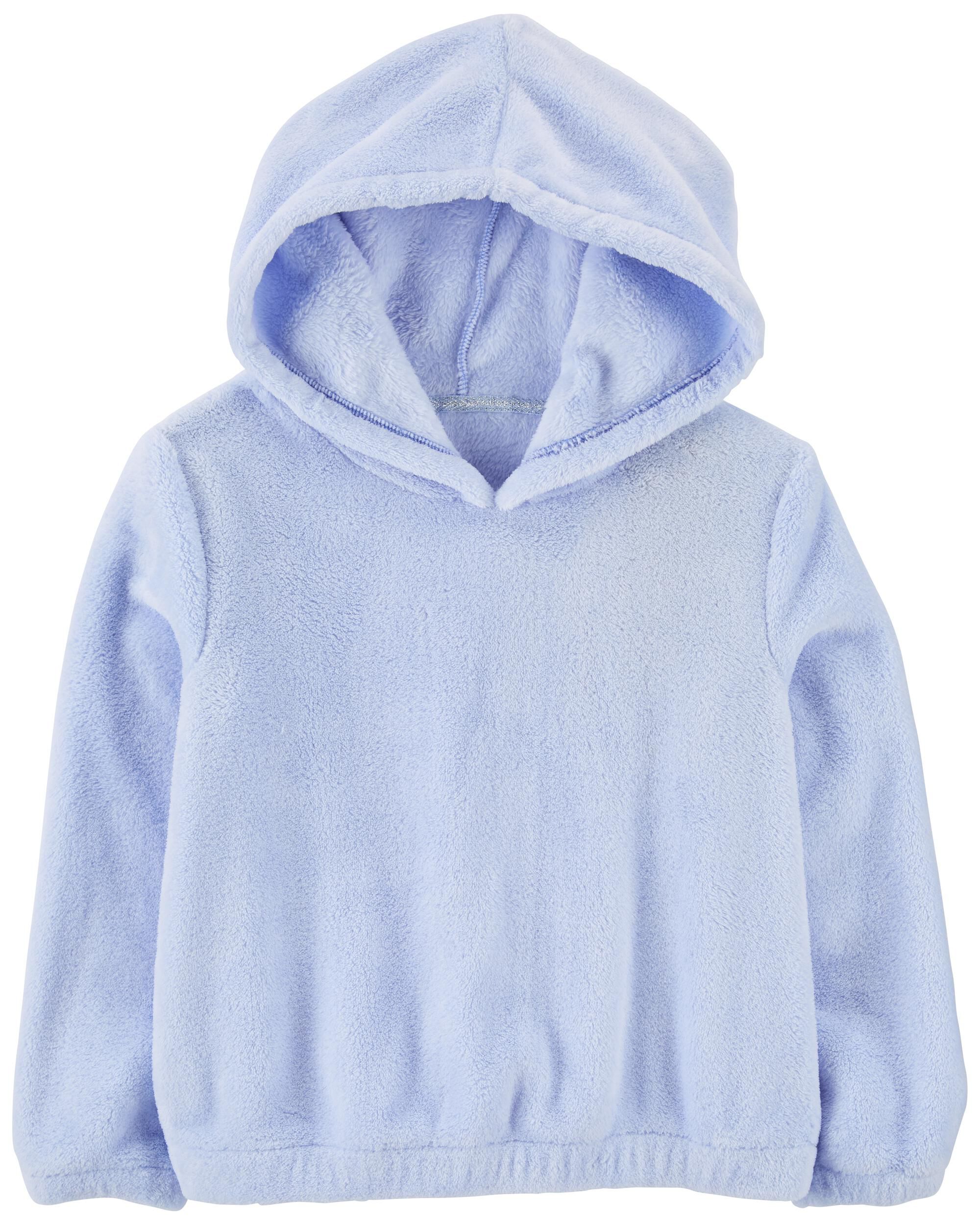 Fluffy blue hoodie hot sale