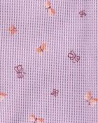 Toddler Girl 1-Piece Butterfly Thermal Footie Pyjamas, image 2 of 4 slides
