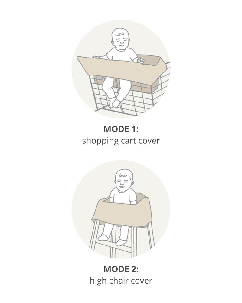 Take Cover Shopping Cart & Baby High Chair Cover - Oat, image 5 of 6 slides