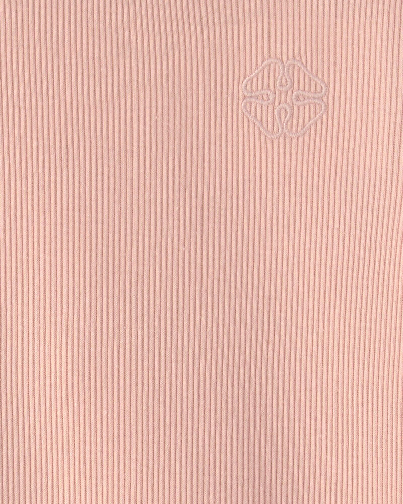 Toddler Girl Long-Sleeve Rib Top - Pink, image 2 of 3 slides