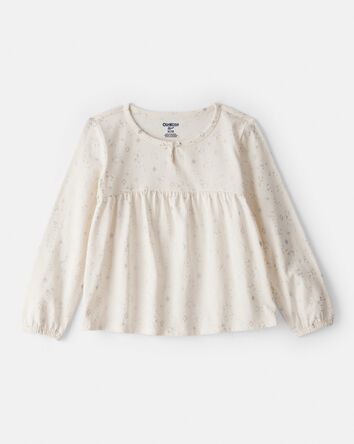 Toddler Girl Floral Top - Ivory, 