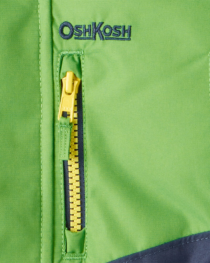 Toddler Boy 2-Piece Taslan Colorblock Snowsuit Set - Green, image 6 of 13 slides