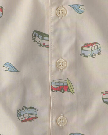 Baby Boy 2-Piece Beachy Van Top & Short Set - Green, 