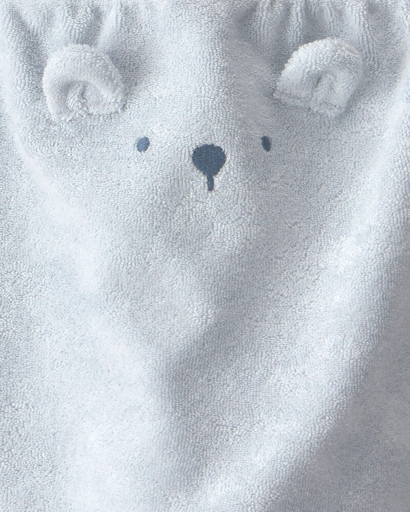 B&eacute;b&eacute; - Ensemble 3 pi&egrave;ces &agrave; superposer, haut &agrave; manches courtes en tissu &eacute;ponge &agrave; motif ourson - Bleu, image 8 sur 8 diapositives