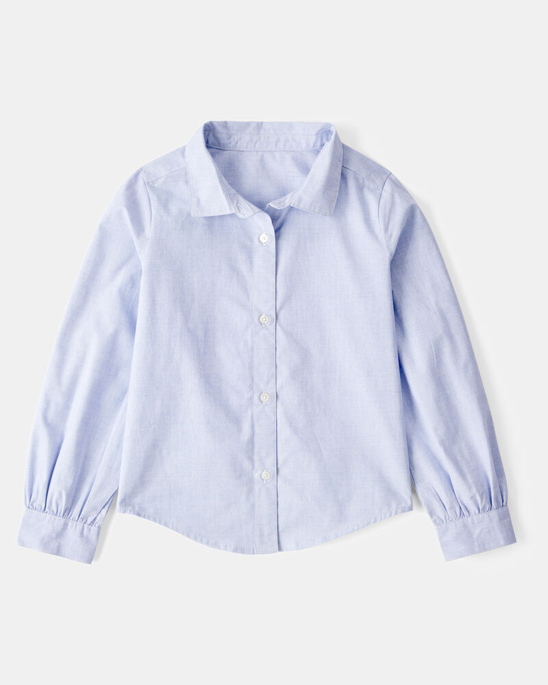 Kid 2-Piece Button-Front Shirt & Sweater Vest Top, image 2 of 5 slides