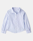 Kid 2-Piece Button-Front Shirt & Sweater Vest Top, image 2 of 5 slides