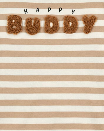 Baby 3-Piece Striped Outfit Set - Brown, 